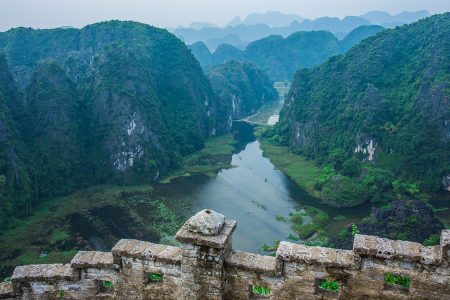 The famous viewpoint at Hang Múa peak is reached via 500 stone steps.